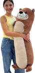 Tezituor Long Otter Plush Pillow,39.5" Giant Otter Stuffed Animal Soft Cuddly Sea