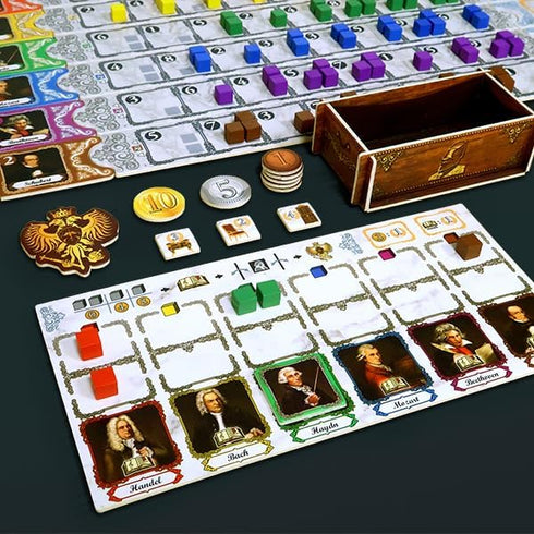 Symphony No.9 by Moaideas Game Design - Classic Music-Themed Strategy Board Game for 2 to 4 Players