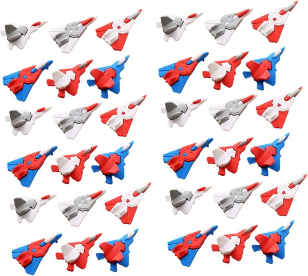 TOYANDONA Aircraft Eraser Toy, 36 Pcs Eraser Prizes for Mini Puzzles, Cartoon Helicopter Erasers