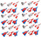 TOYANDONA Aircraft Eraser Toy, 36 Pcs Eraser Prizes for Mini Puzzles, Cartoon Helicopter Erasers