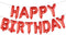 Happy Birthday Balloons Aluminum Foil Banner for Birthday Party Decorations and Supplies (Red)