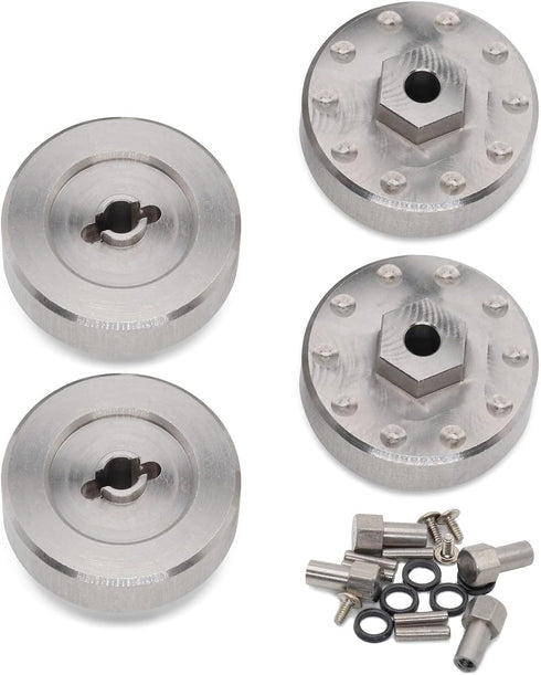 Stainless Steel Wheel Weights Hex Extended Adapter 5mm for AXIAL SCX24 Deadbolt C10 Jeep JLU Gladiator Bronco Upgrades
