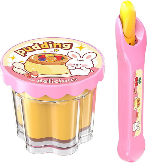 ZOENMG Pudding Feeding Toys for Dolls (1-Pack), Pretend Play Food for 3 4