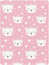 miaozhen 1 Pack 52x28 Cotton Baby Crib Sheets Soft Stretchy Cartoon Cute White Valentine Bear Crib Mattress Sheet