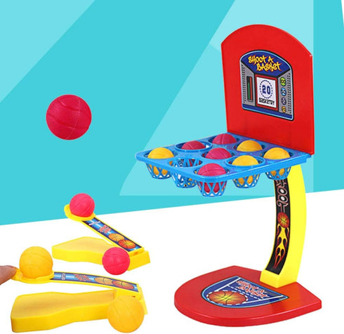 jojofuny Tabletop Basketball Hoop Toy, Mini Finger Shooting Sport Game for Children Kids Table Top Fun