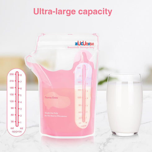 ZCBB Bags(360 Count)8oz Breastmilk Storage Milk Storage Bags for BreastfeedingBPA Free with Easy Pour Spout, Self