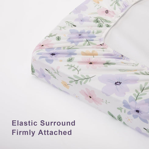 Set 32"/34''x16 TILLYOU Changing Pad Cover Girl in Soft Jersey Material - Fits Contoured Pad for Babies, Brilliant
