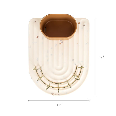 7-Prong Boon ARC Modular Baby Bottle Drying Rack Includes Silicone Drying Mat, Accessory Cup, and Wire Bottle Rack Baby