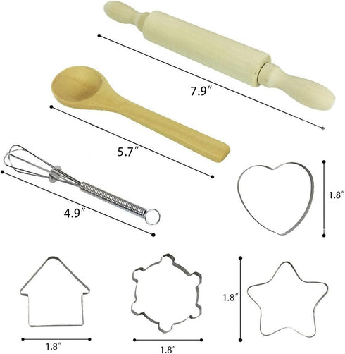 3 11 Sets Otters Kids Chef Hat and Apron, PCS Chef Costume Pretend Play Kitchen Toys Baking Tools for Toddler
