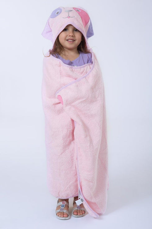 Frenchie Mini Couture 100% 54x30 Pink Dog - Hooded Towel Cotton One of a Kind Extra Large inc.Toddler/Child Animal