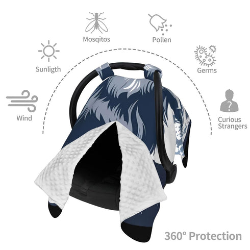 CQMZJHU Moon Howling Wolf Baby Car Seat, Rain Shelter, Multifunctional Nursing Cover for Newborns, Mother Care