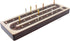 3 Track Continuous Cribbage Board Inlaid in Rosewood, Maple Wood, 12.5 Inches with Storage Drawer for Pegs