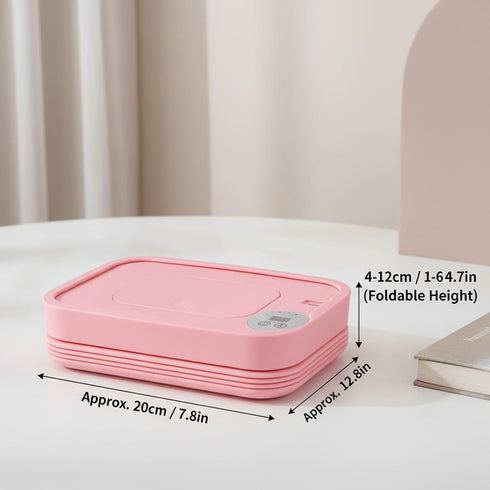 Fockety 3 Baby Wipe Warmer, Foldable Fast Heating Large Capacity Wipes Dispenser, Safe to Use Wipe Holder
