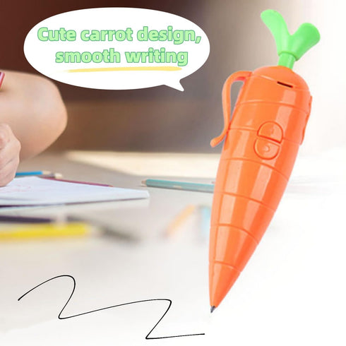 Hekisace 20s Kids Carrot Recorder Toy Ballpoint Pen Writing Tool with Playback Feature for Children Learning