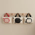 LFRXION Wet Wipe Holder Bag, Embroidered Bear Wet Wipe Pouches, Portable Upgrades Stroller Hanging Bag Cotton Linen