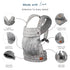 Backpack NEST BLANCHE Baby Carrier for Newborn to Toddler, Ergonomic Design, Front and Back Facing Options, Grey