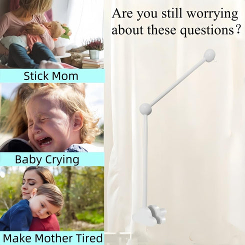 Arm,27.2 Inches Baby Crib Mobile Wooden Baby Mobile Hanger for Crib,Adjustable Mobile Arm for Crib Cot Bed Bassinet