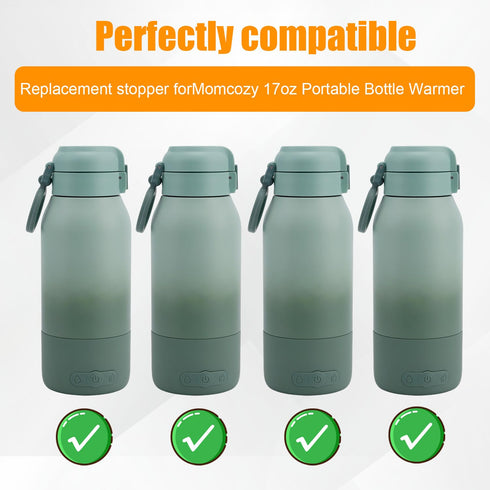 Fukaisu 4pcs Momcozy, 17oz/500ml Baby Bottle Warmer Stoppers Compatible with BPA-Free Silicone Portable Baby Bottle