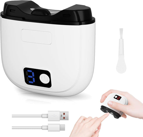 Generic Electric Nail Clipper, 3-Speed Rechargeable Nail Trimmer with LED Light Quiet Motor