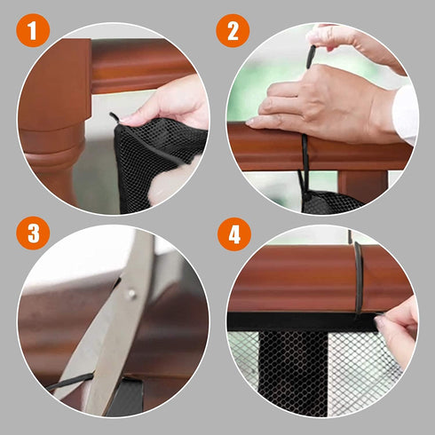 Child Safety Net, Durable Banister Guard for Baby Proofing Stairs, Easy to Install Stair Netting for Kids & Pets
