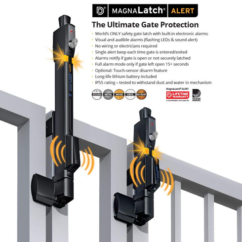 D&D TECHNOLOGIES MagnaLatch ML3RPK Round Post and Chain Link Gate Latch Adapter Kit for Safety Gate Latches