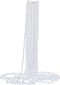 12 Pack Long Faux Pearl Necklace Costume Jewelry, White Plastic Flapper Bead Strand for Kids Girls Women Party Favors