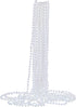 12 Pack Long Faux Pearl Necklace Costume Jewelry, White Plastic Flapper Bead Strand for Kids Girls Women Party Favors