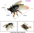 Animal Figures 3 pcs Realistic Plastic Golden Cicada Family, Educational Toys for Kids, Birthday Gift