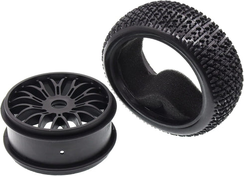 4PCS Treehobby Rubber RC Wheel Set, 112mm X 43mm with 17mm Hex Hub for 1/8 RC Buggy Off-Road Cars