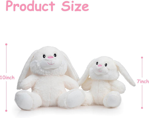 10inch HollyHOME Bunny Stuffed Animal, Easter Bunny Plush Toys, Soft and Cuddly Stuffed Rabbit Easter Gift for Kids