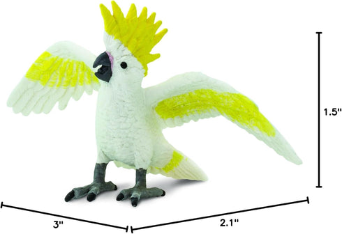 3.75" 3+ Safari Ltd. Cockatoo Figurine - Lifelike Plastic Bird Figure - Educational Toy for Boys, Girls, and Kids Ages