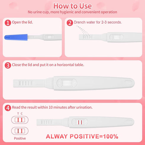 ALLROAD (3 Fake Pregnancy Test Prank Joke False Pregancy Test Kit, Early Result Pregnancy Test Always Turns Positive