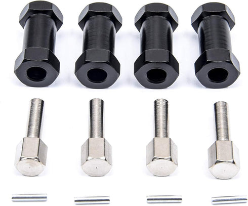 Readytosky 12mm Wheel Hub Hex Spacer, 25mm Offset Extension Drive Adapter for 1/10 Traxxas Rustler