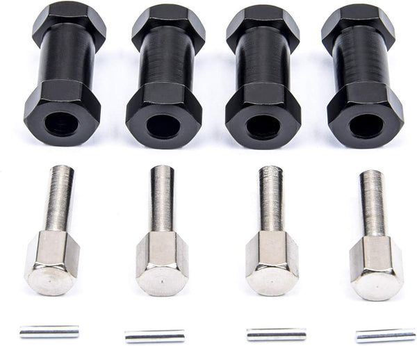 Readytosky 12mm Wheel Hub Hex Spacer, 25mm Offset Extension Drive Adapter for 1/10 Traxxas Rustler