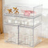 MINMUNJIU Baby Bottle Organizer, 4 Pack Clear Space-Saving Stackable Drawer with Handle,