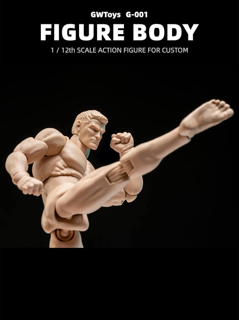 Lmzauet 1/12 Scale Action Figures Custom Muscle Male Figure Body