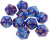 Yiotfandoll 10PCS D20, 20mm 20 Polyhedral Dice - Acrylic, Sided Dice for RPG, MTG, DND, Table Games (Blue Purple)