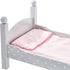 18 in. Doll Wooden Convertible Bunk Bed - Olivia's Little World, Gray with White Polka Dots and Pink Accents
