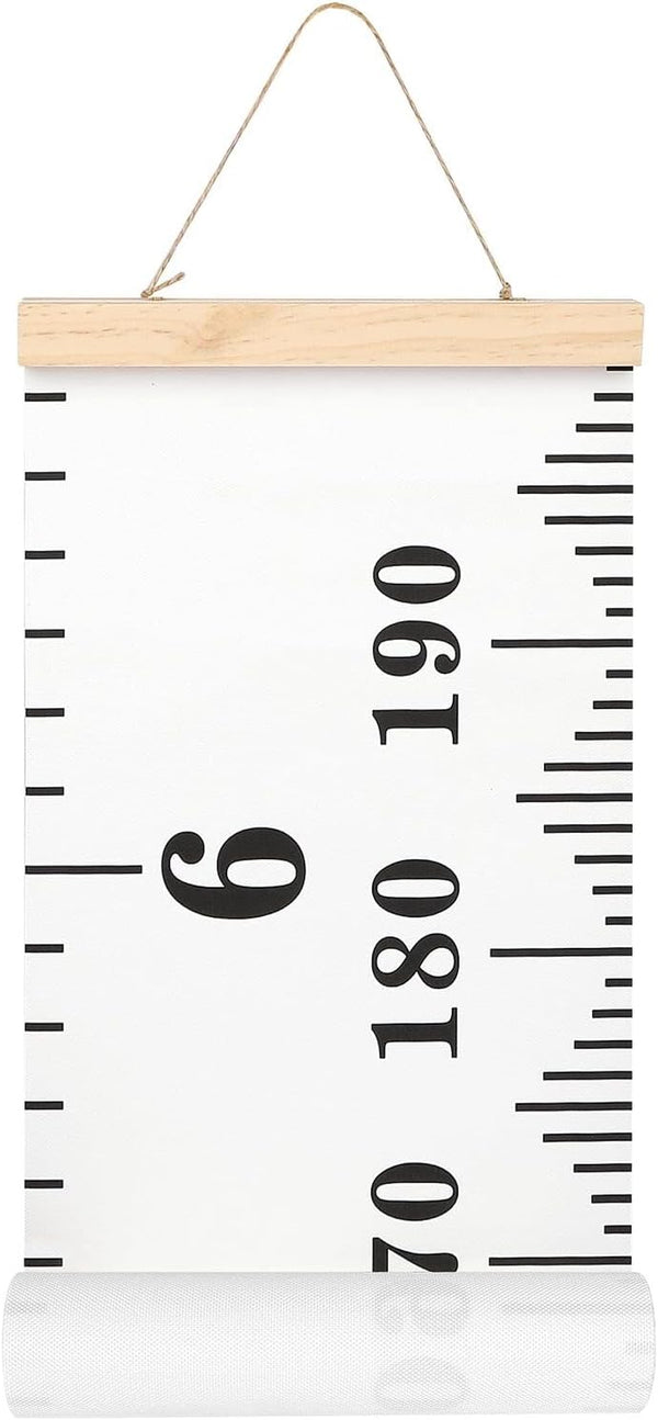 Mibote Baby Growth Height Chart Handing Ruler Wall Decor for Kids, Canvas