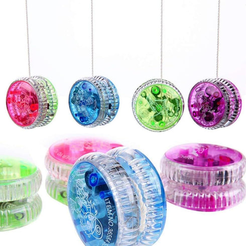 Bioristar LED Light Up Yo Yo for Kids, Beginner Responsive Ball Bearing Yoyo, 4 Pack