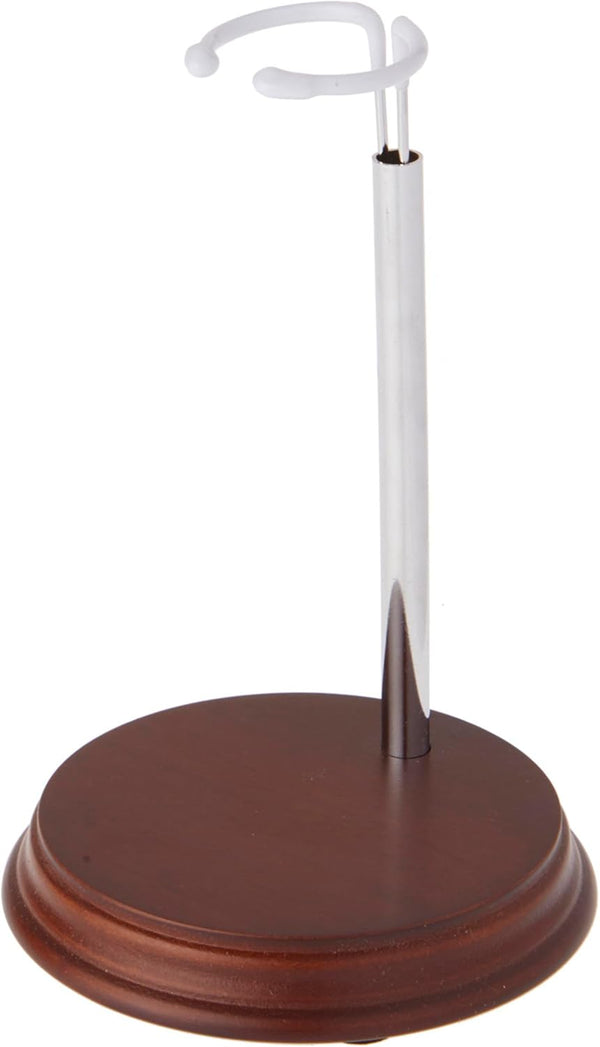 Bard's Chrome and Wood Doll Stand, Pack of 2, Fits 10 to 16 Inch Slim Waist Dolls, Waist 1.125 to 2 Inches Wide