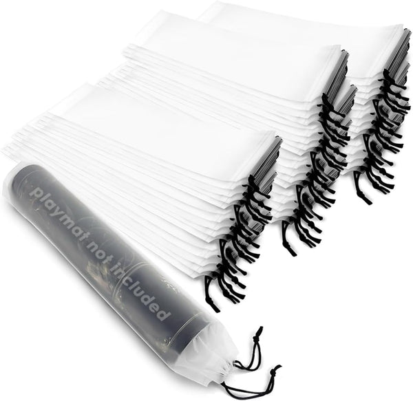 FROGIGO Playmat Bag for TCG 50 Pack Waterproof Frosted White Polyethylene Storage Bags,