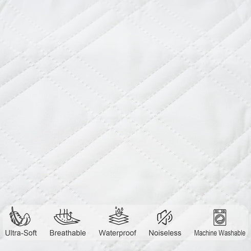 2 Pack david's kids Waterproof Crib Mattress Protector, Fit Standard Crib and Toddler Mattresses, Ultra Soft
