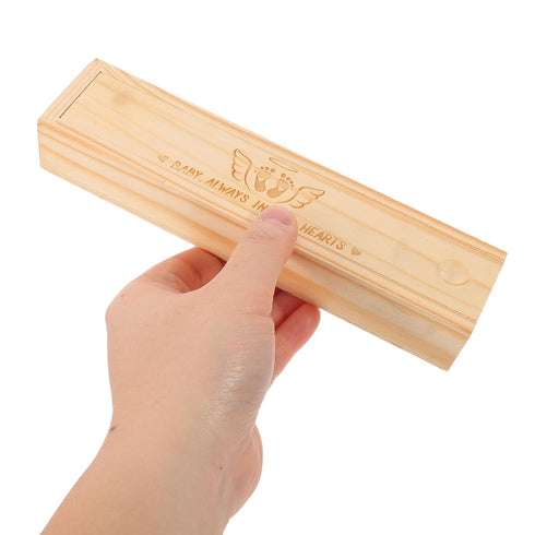 CVUTOVO Pregnancy Box Announcement: Pregnancy Test Keepsake Surprise Announcement Box - Wood Souvenir Collection Case