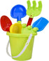 Beach Toys, 19 Piece Sand Toys Set for Kids, Includes Water Wheel, Bucket, Molds, Mesh Bag