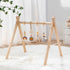 ToyKing 4 Wooden Baby Play Gym with Hanging Bar, Gym Toys and Natural Pine Wood, Perfect for Infant Development