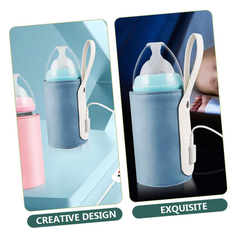 TIDTALEO Portable USB Bottle Warmer Sleeve with Intelligent Temperature Control and Timer Thermally Insulated Milk