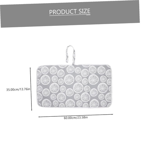 YARNOW Portable Changing Pad Gray Lemon Diaper Cushion Mat Travel Lightweight Diaper Mat for Cribs Playpens