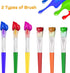 Anezus Large Chubby Paint Brushes Round and Flat for Washable Paint Acrylic Paint, 10Pcs for Preschool