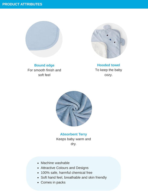 (2-pk Carter's Baby Hooded Towel Yellow/Ivory)